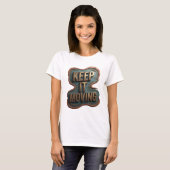 T-shirt Or pur Clean KEEP IT MOVING Design (Devant entier)