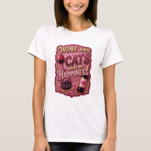 T-shirt "Or vibrant VIN ET CHATS M'APPORTENT LE BO