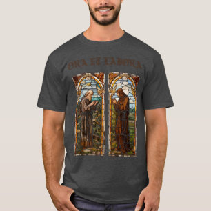 T-shirt Ora et Labora design médiéval