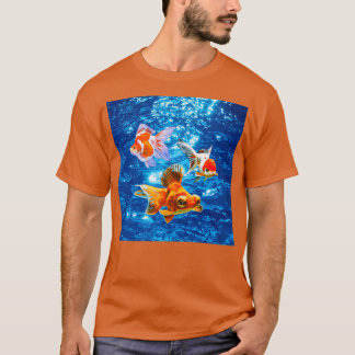 T-shirt Oranda Papillon Telescope Goldfish Sous le télesco