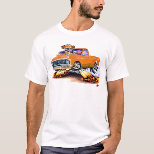 T-shirt Orange 1970-72 de Chevy C10 Longbed (Devant)