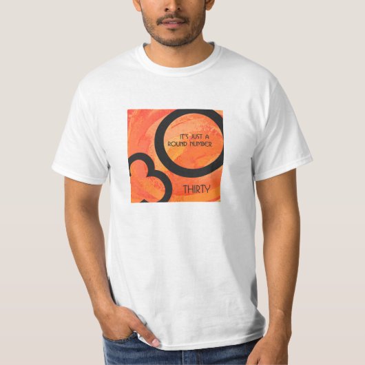 T-shirt Orange 30 décades Anniversaire (Devant)