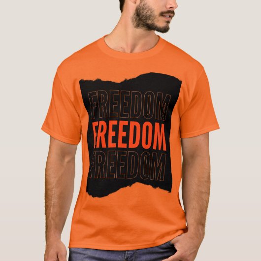 T-shirt orange à manches courtes (Devant)