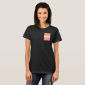 T-shirt Orange and White Buffalo Plaid Monogrammed Letter (Devant entier)