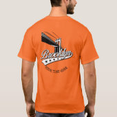 T-shirt orange au design minimaliste élégant de Br (Dos)