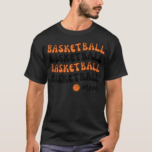 T-shirt Orange Basketball Maman (Devant)