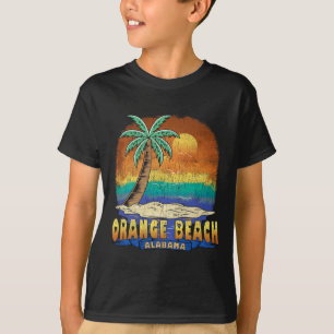 T-shirt Orange Beach Alabama Souvenir Vintage désaffecté