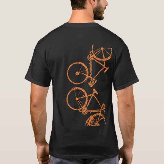 T-shirt orange-bikes. (Dos)