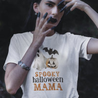 Orange Black Ghost Éffrayant Halloween Mama