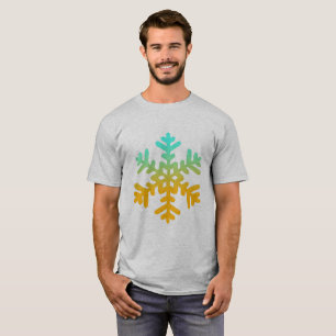 T-shirt Orange Blue Geay Snowflake