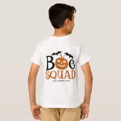 T-shirt Orange Boo Squad Lettres Éffrayantes Halloween (Dos entier)