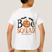 T-shirt Orange Boo Squad Lettres Éffrayantes Halloween (Dos)