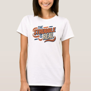 T-shirt Orange Capricieux LE COMBAT EST RÉEL