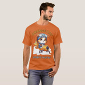 T-shirt Orange cat always happy (Devant entier)