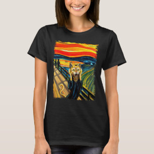 T-shirt Orange Cat Scream Art Peinture Amoureux des chats,