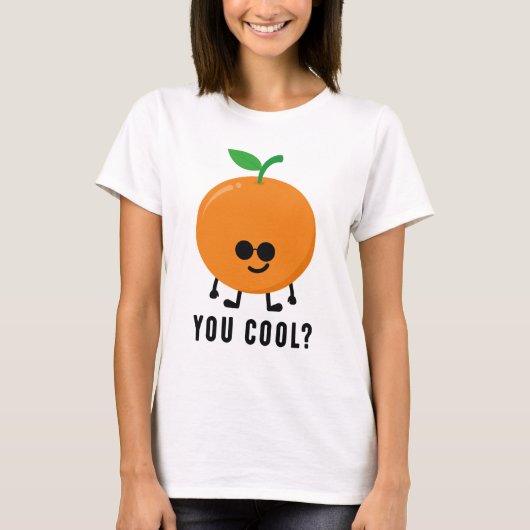 T-shirt Orange, Cool ? (Devant)