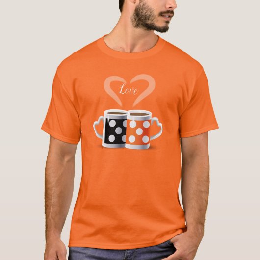 T-shirt Orange + Couleur de café noir ou nous appartenons (Devant)