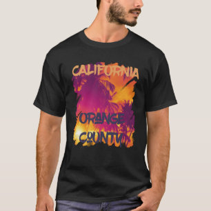 T-shirt Orange County Beach Palmiers Californie Vacances