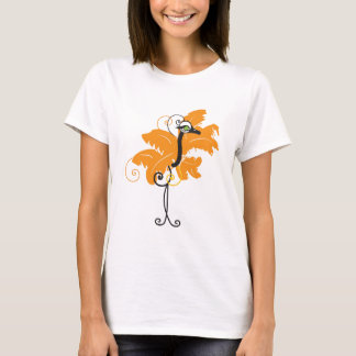 T-shirt orange d'autruche