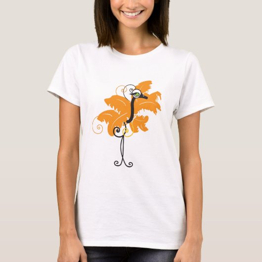 T-shirt orange d'autruche (Devant)
