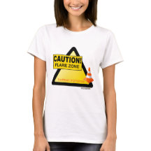 T-shirt orange de cône de zone de fusée