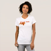 T-shirt Orange de fille d'île (Devant entier)