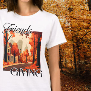 T-shirt Orange de l'automne de l'action amicale