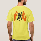 T-shirt orange de lion (Dos)