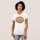 T-shirt Orange de Lohan d'université (Devant entier)