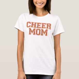 T-shirt orange de parties scintillantes de maman