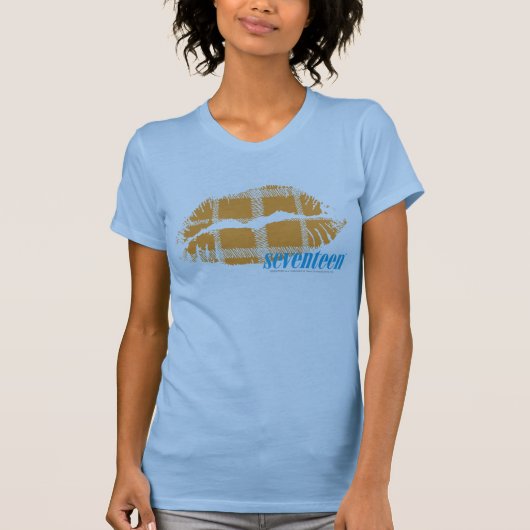 T-shirt Orange de plaid (Devant)