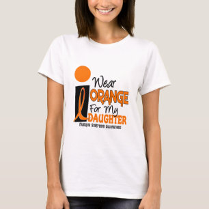 T-shirt Orange de sclérose en plaques de milliseconde pou