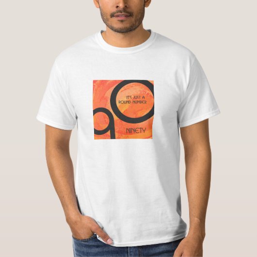 T-shirt Orange Décennie 90e anniversaire (Devant)