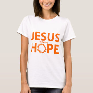 T-shirt orange d'espoir de Jésus
