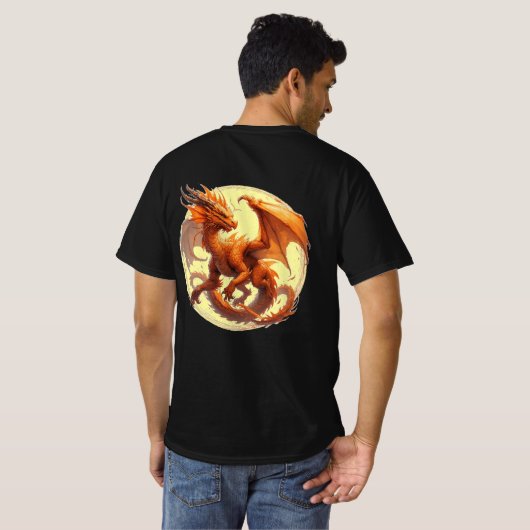 T-shirt Orange Dragon (Dos entier)