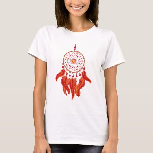 T-shirt Orange Dream Catcher (Devant)
