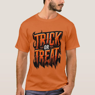 T-shirt Orange Drip TRUCS OU FRIANDISES Halloween