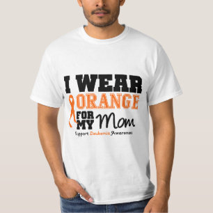 T-shirt Orange d'usage de la leucémie I pour ma maman