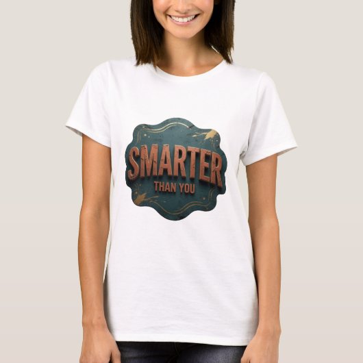 T-shirt Orange Dynamique PLUS INTELLIGENT QUE VOUS Design (Devant)