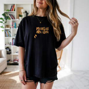 T-Shirt orange empreinte digitale humoristique pou