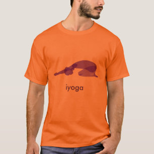 T-shirt Orange et violet yoga t.