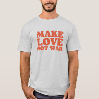 T-shirt Orange Faire l'amour pas la guerre