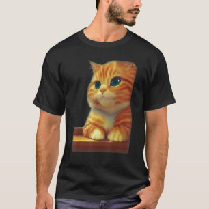T-shirt Orange Fluffy Chonky Tabby Cat In A Bodega Eyes Cl