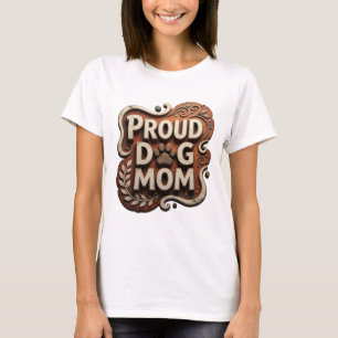 T-shirt Orange frappant MAMAN DE CHIEN Fière Conception en