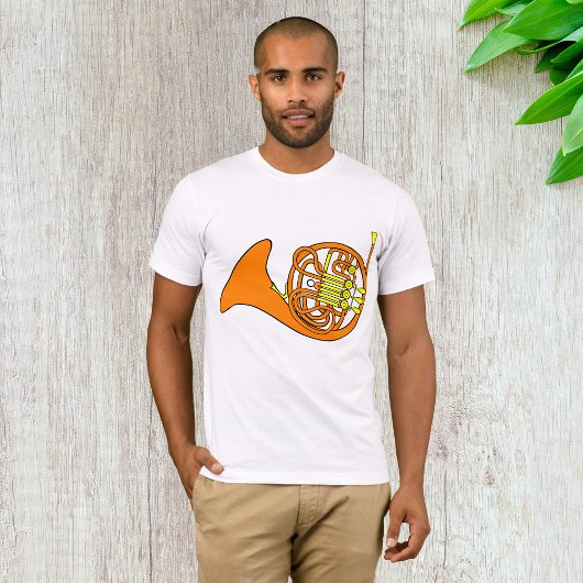 T-Shirt Orange French Horn Mens