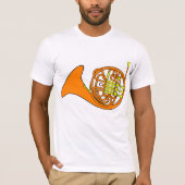 T-Shirt Orange French Horn Mens (Devant)