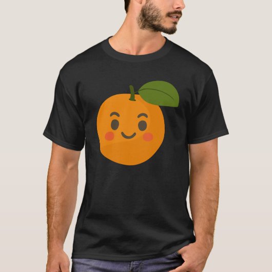 T-shirt Orange – Fresh Vibrant Fruit Illustration (Devant)