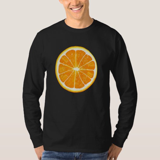 T-shirt Orange Fruit Beach Vibes Mer Été Soleil Vacances H (Devant)