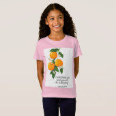 T-Shirt Orange Fruit Genèse 12:2 (Devant entier)