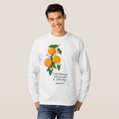 T-shirt Orange Fruit Genèse 12:2 (Devant entier)